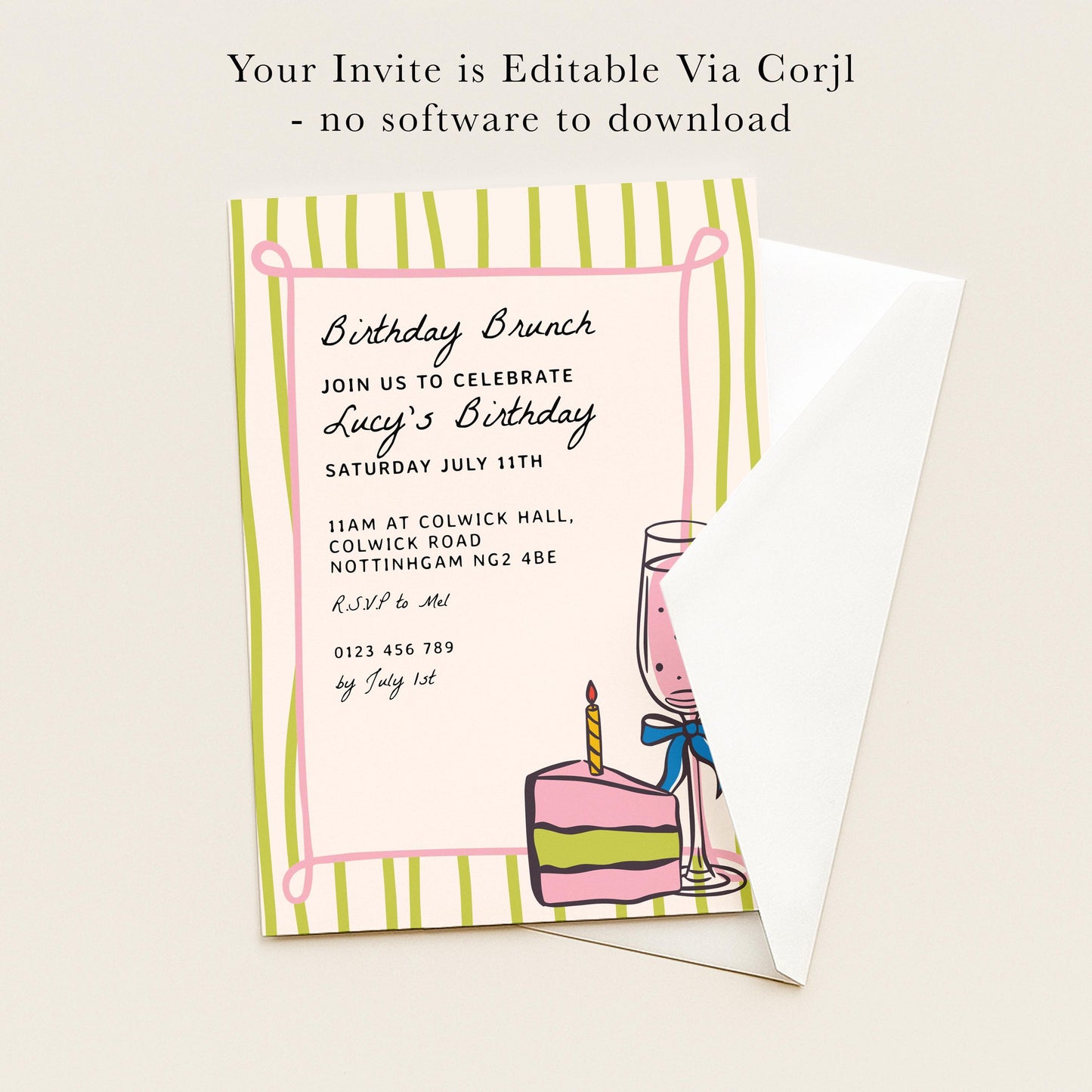 Birthday Brunch Invitation