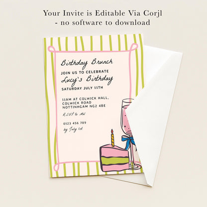 Birthday Brunch Invitation