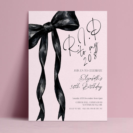 The image is a birthday invitation for a 30th birthday celebration.