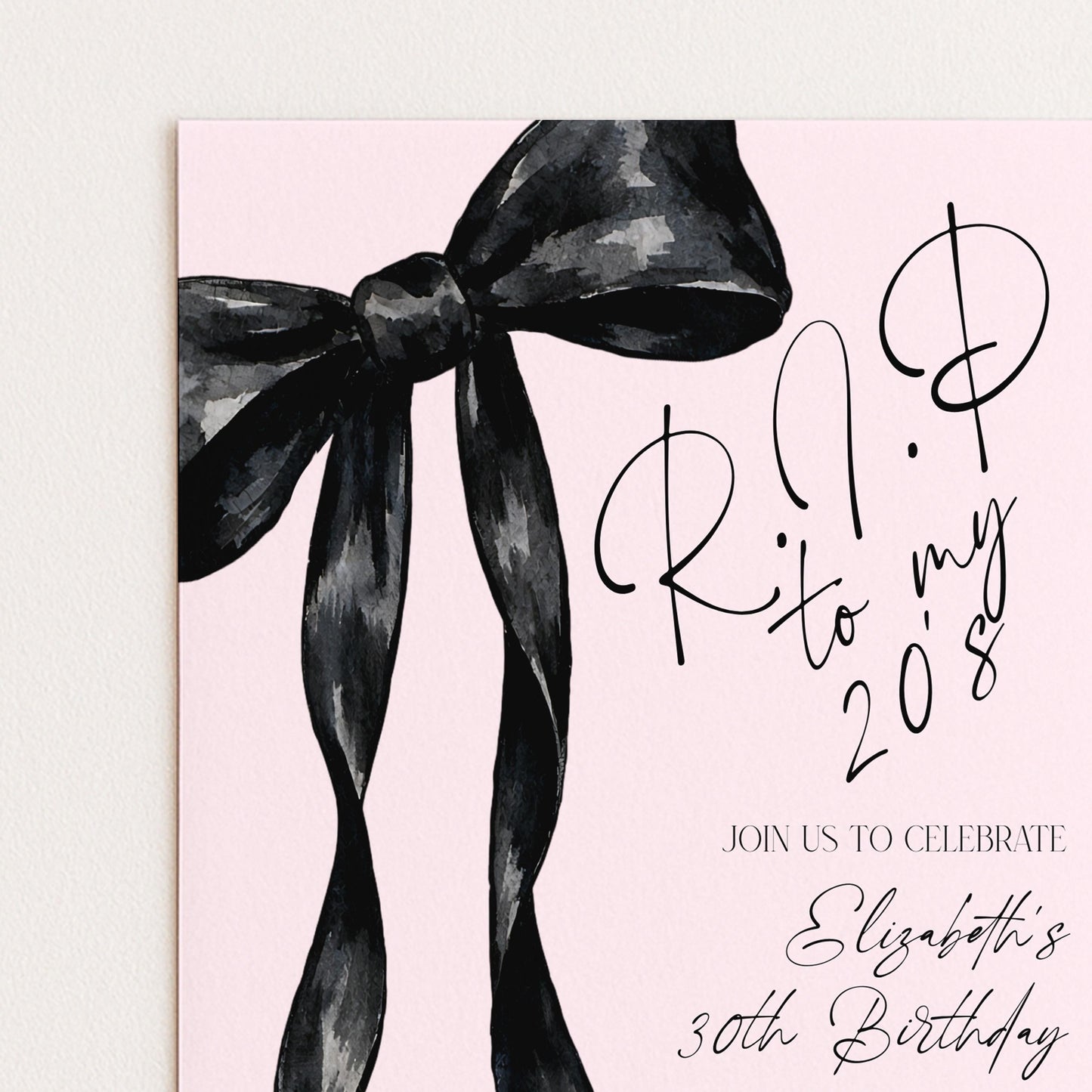 The image is a birthday invitation for a 30th birthday celebration.