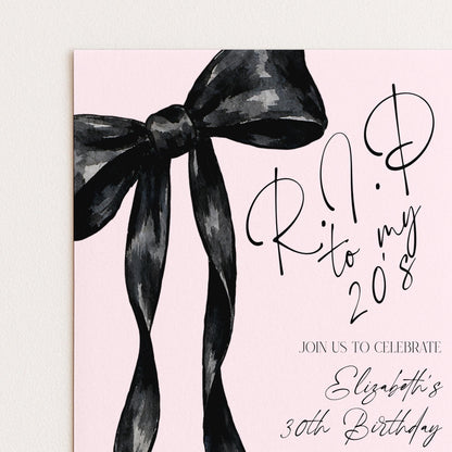 The image is a birthday invitation for a 30th birthday celebration.