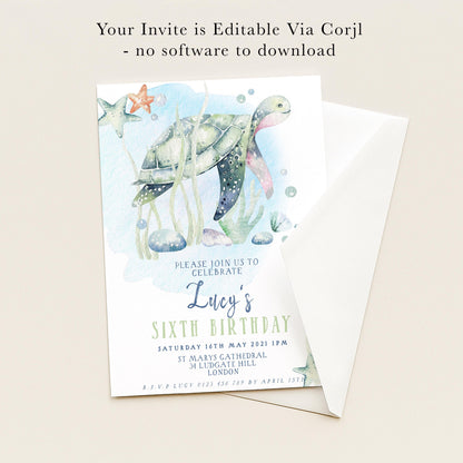 The image is a birthday invitation for a child named Lucy's sixth birthday.