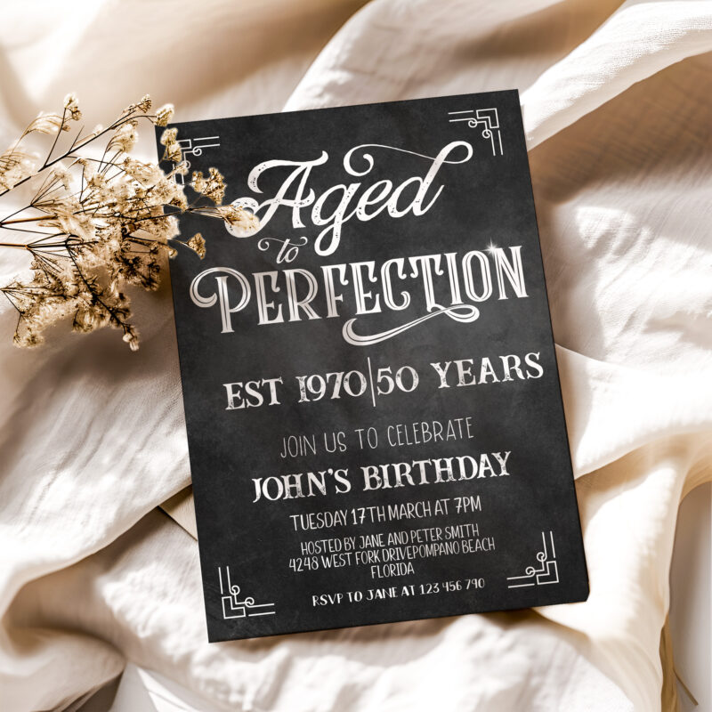 aged to perfection invite