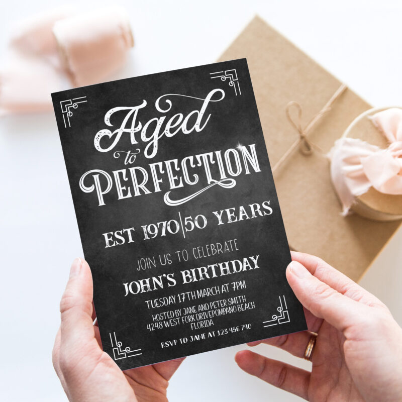 aged to perfection invite