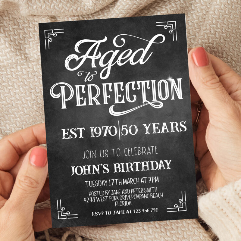 aged to perfection invite