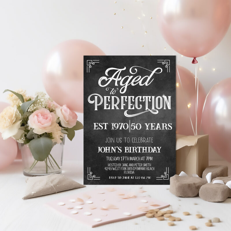 aged to perfection invite