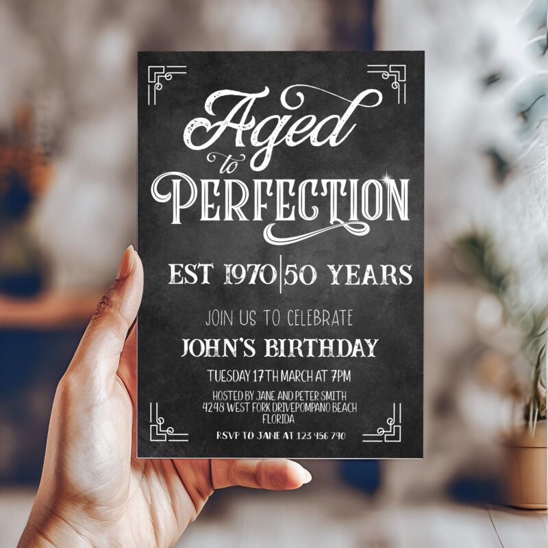 Aged to Perfection Invitation