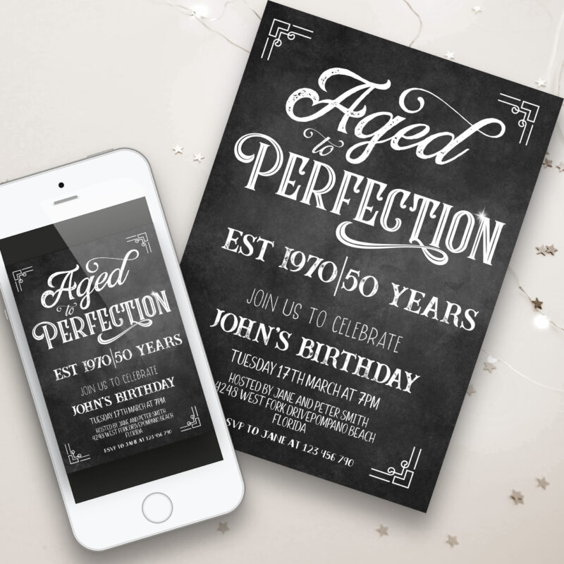 aged to perfection invite