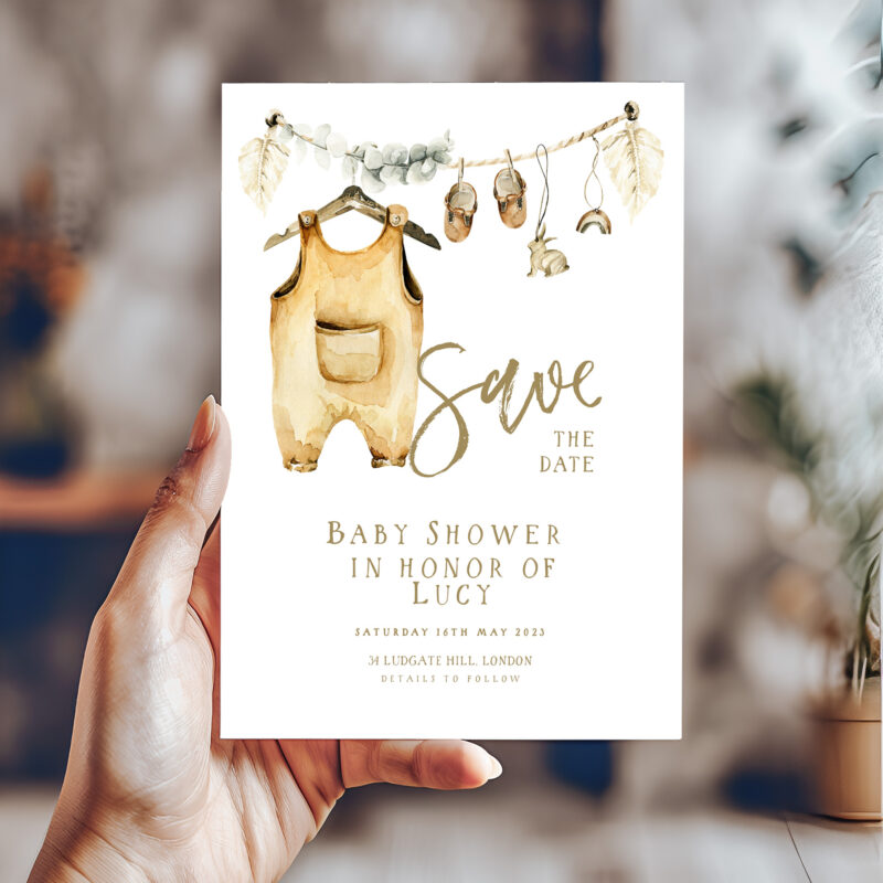 Boho Save The Date Baby Shower Corjl Invitation