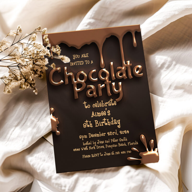 chocolate party invitation