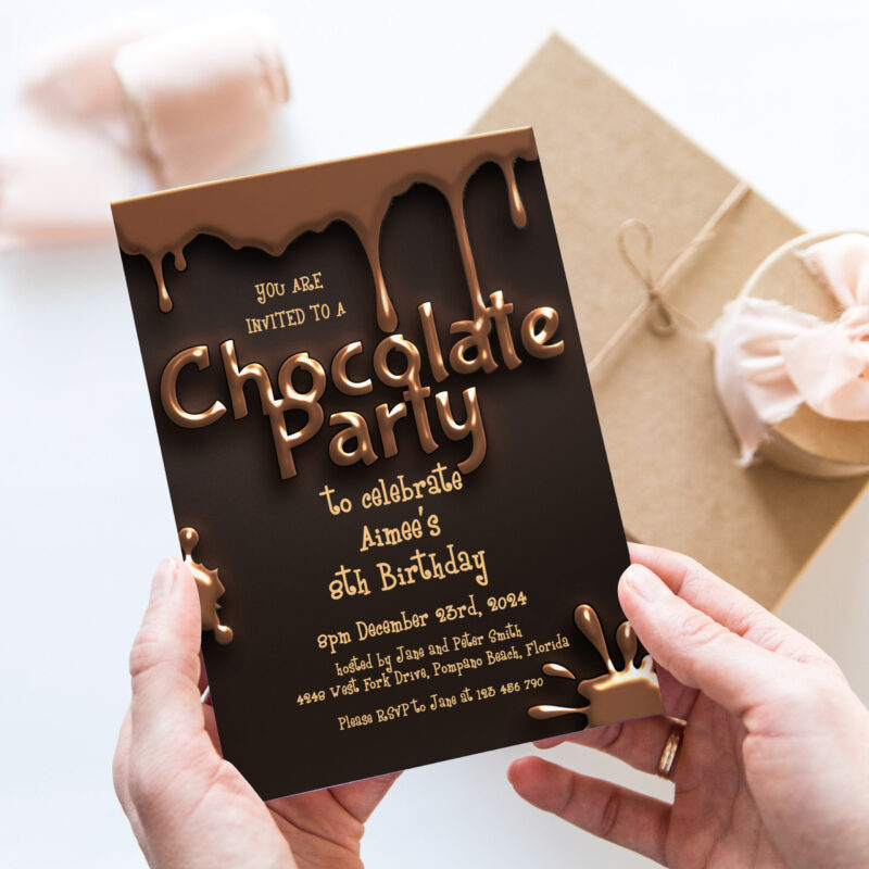 chocolate party invitation