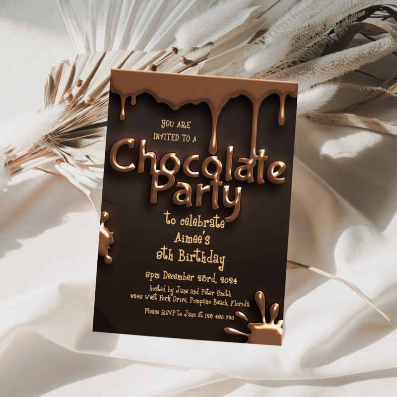 chocolate party invitation