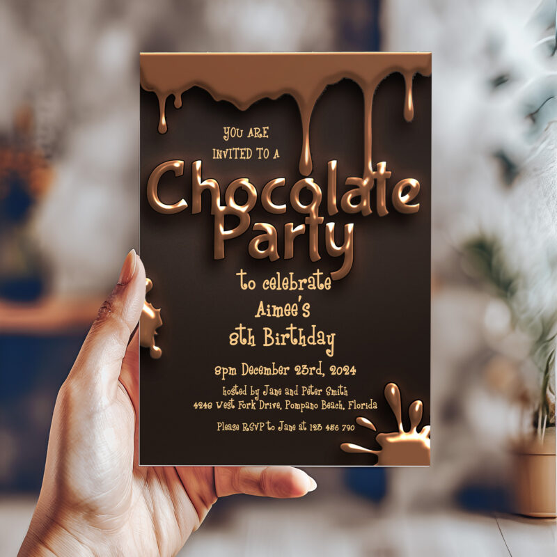 chocolate party invitation