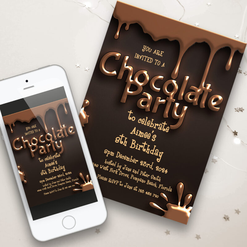 chocolate party invitation