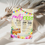 Party Fest Festival Invitation