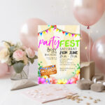 festival birthday invitation