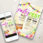 festival birthday invitation