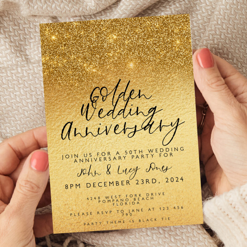 golden anniversary invite