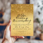 Golden Wedding Anniversary Invitation