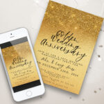 golden anniversary invite