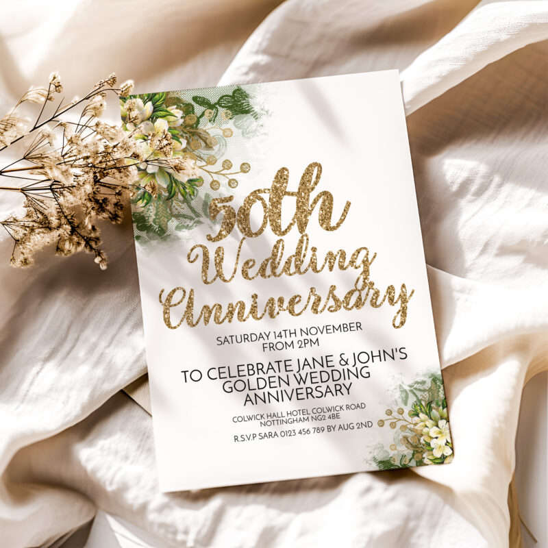 50th Wedding Anniversary Invitation