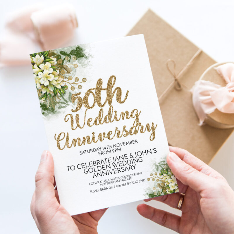 50th Wedding Anniversary Invitation