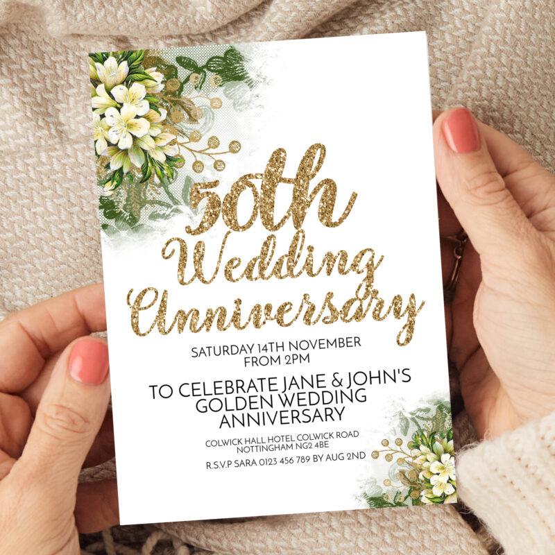 50th Wedding Anniversary Invitation