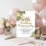 50th Wedding Anniversary Invitation