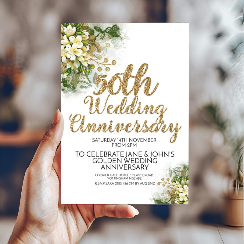 50th Wedding Anniversary Invitation