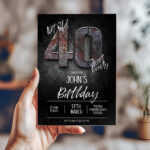 Not Old Just Rusty 40th Invitation