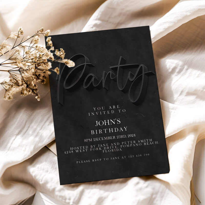 party invite for men