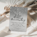silver wedding anniversary invite