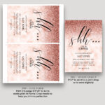 Rose Gold Shhh its a Surprise Birthday Invitation