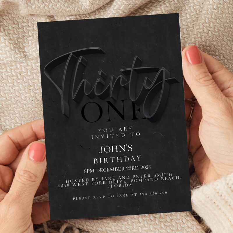 thirty invite for men