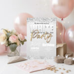All White Party Invitation