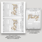 All White Party Invitation