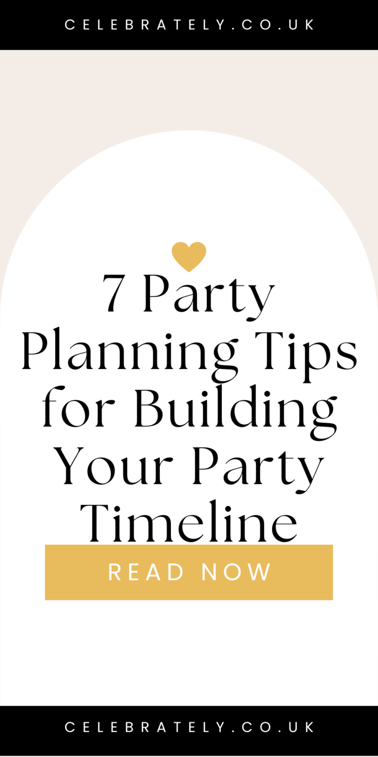 7 party planning tips for building your party timeline