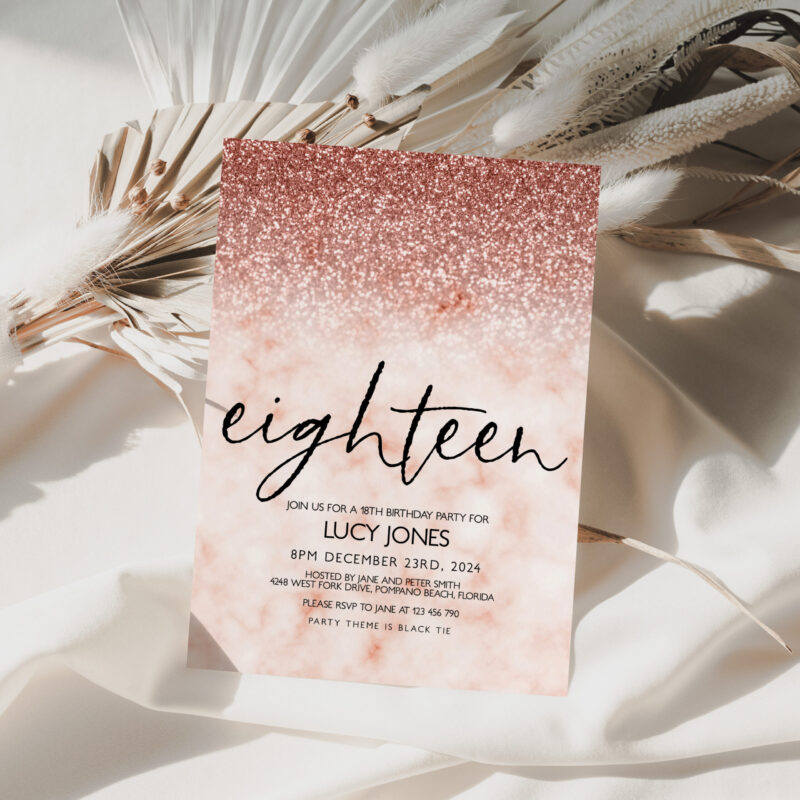 rose gold invite