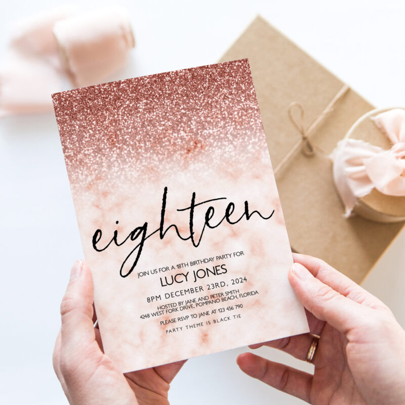 rose gold invite