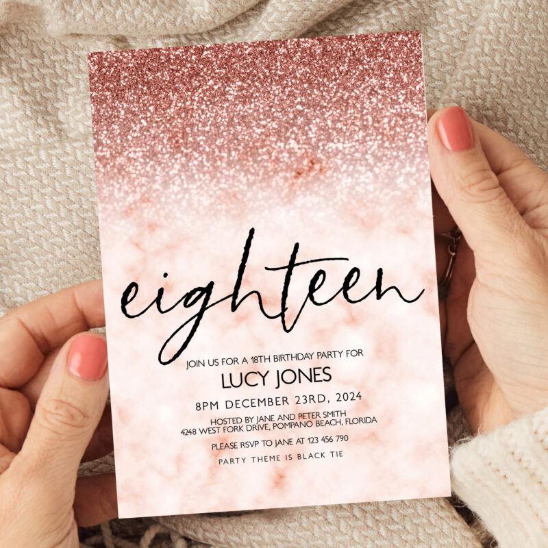 rose gold invite