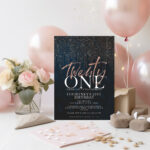 21st Glitter Birthday Invitation