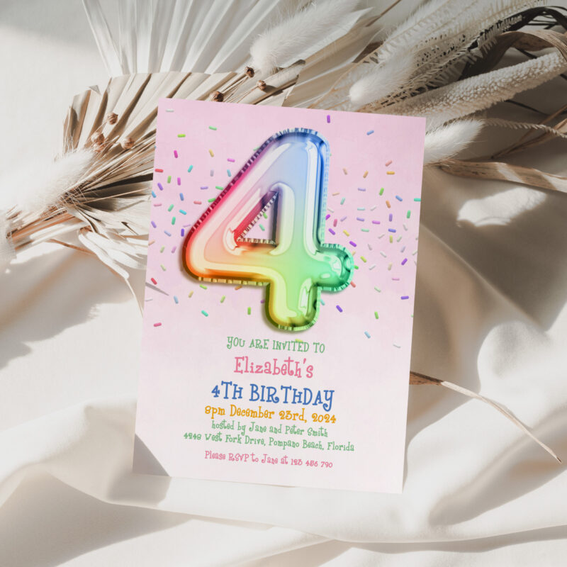 4th Birthday Invitation