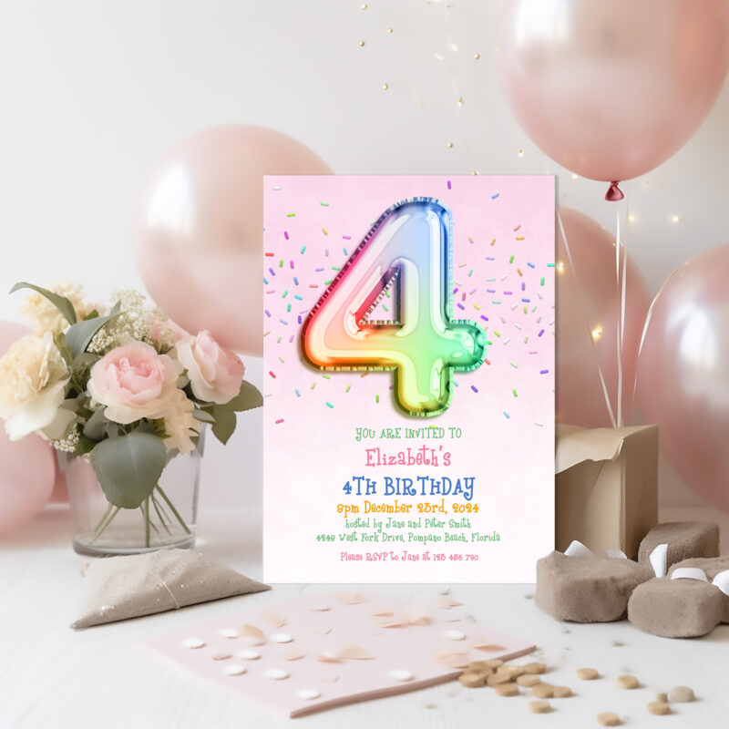 4th Birthday Invitation