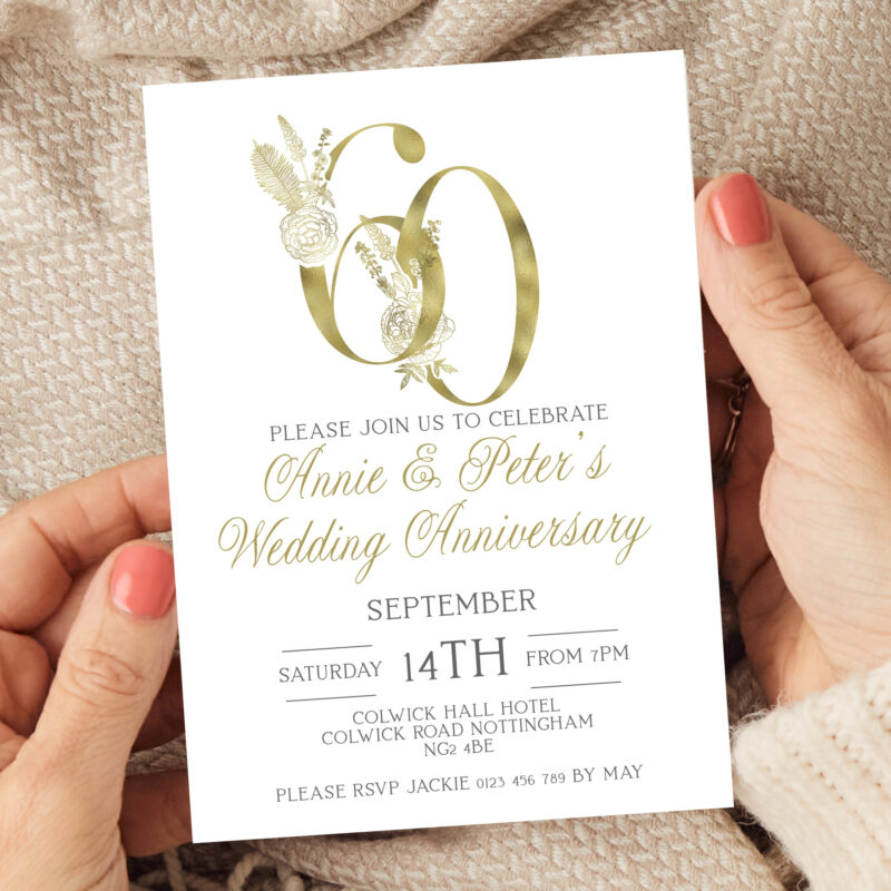 60th wedding anniversary invitation