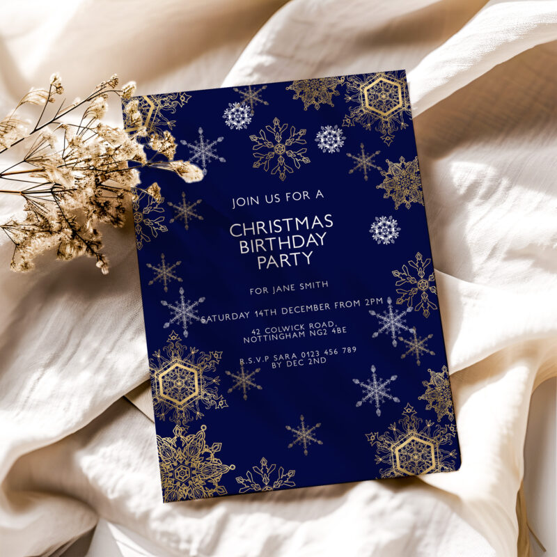 Christmas Birthday Party Invitation 1