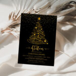 Christmas Black and Gold Invitation 4