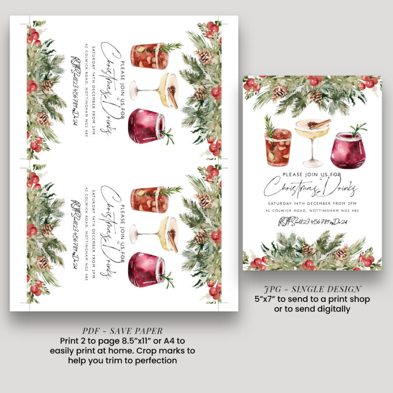 Christmas Drinks Invitation 8