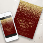 Christmas Red and Gold Invitation 7