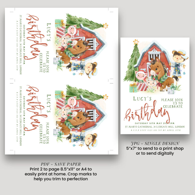 Christmas farm invite