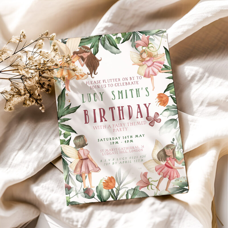 Fairy Birthday Invitation 1